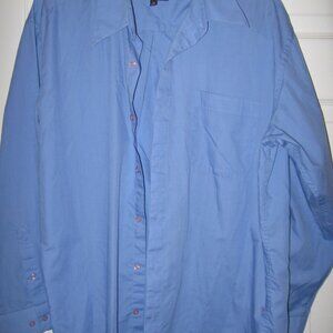 Kilburne and Finch Dress Shirt Men's Size 16 32/33 Medium Blue